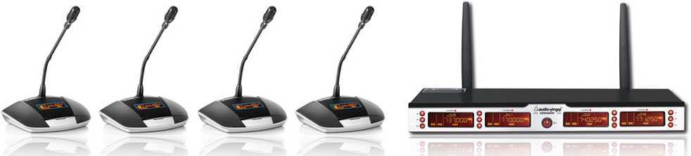 一拖四U段紅外對(duì)頻會(huì)議話筒（一拖四鵝頸）