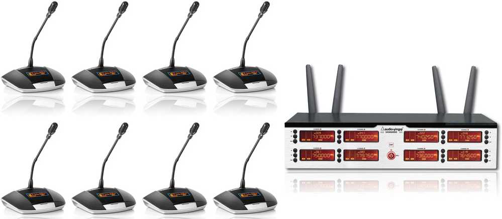 一拖八U段紅外對(duì)頻會(huì)議話筒（一拖八鵝頸）